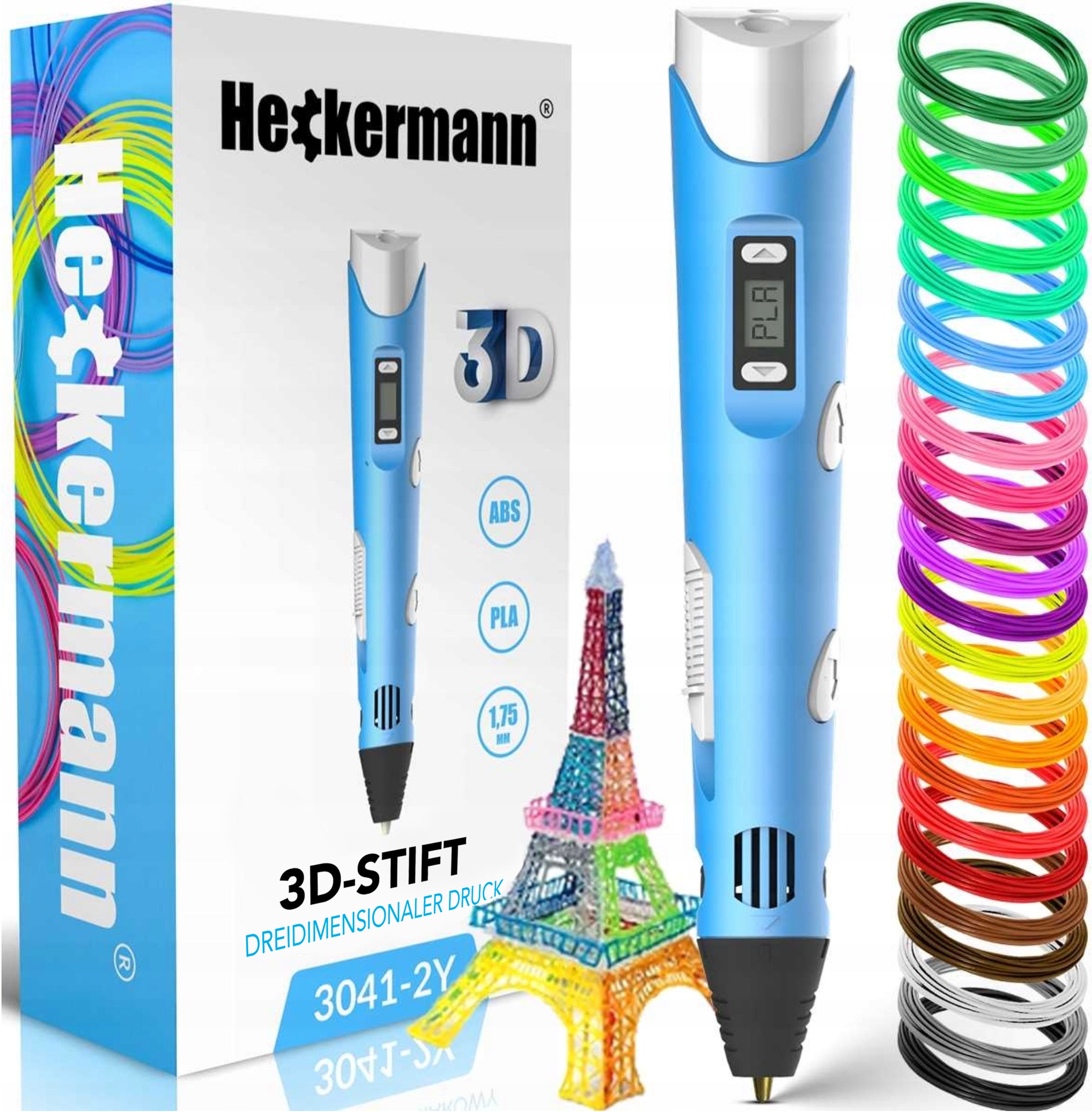 Penna 3D Modello: 3041-2Y Colore penna: Blu Pennino: Cartucce PLA in r